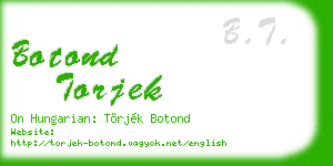 botond torjek business card
