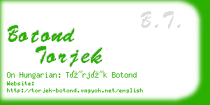 botond torjek business card